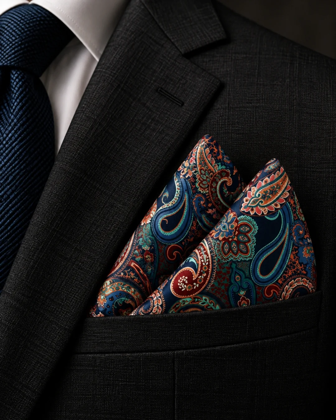 Heritage Multicolor Paisley Pocket Square