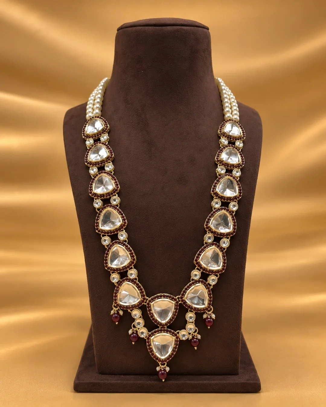 Royal Kundan Pearl Statement Men’s Mala