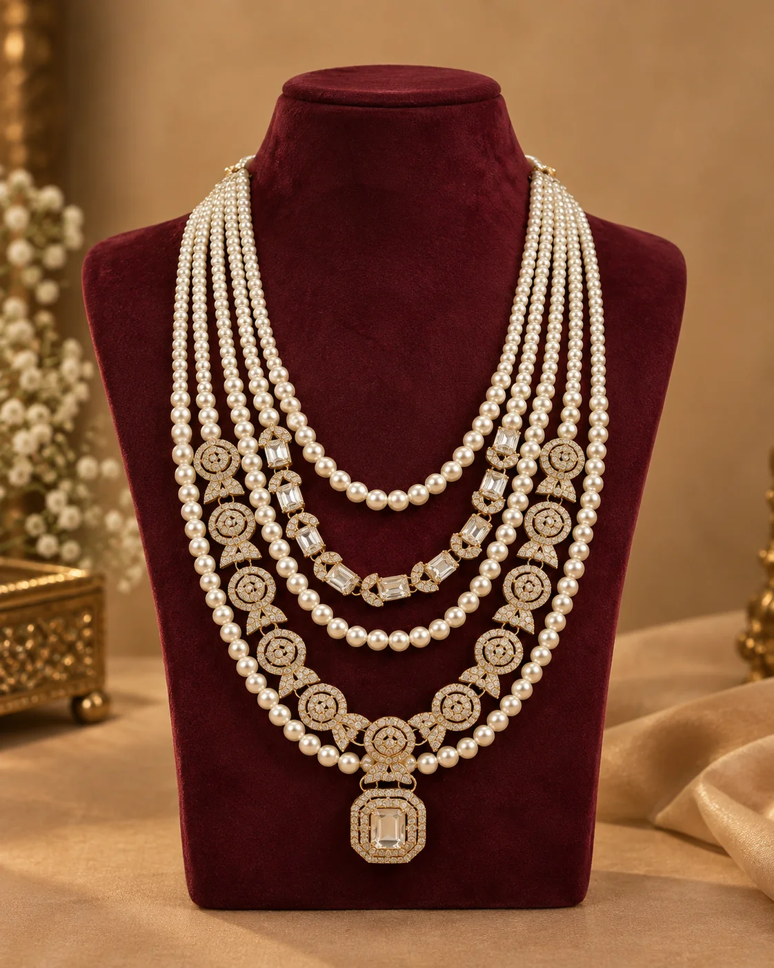 Royal Pearl & Crystal Heritage Men’s Mala